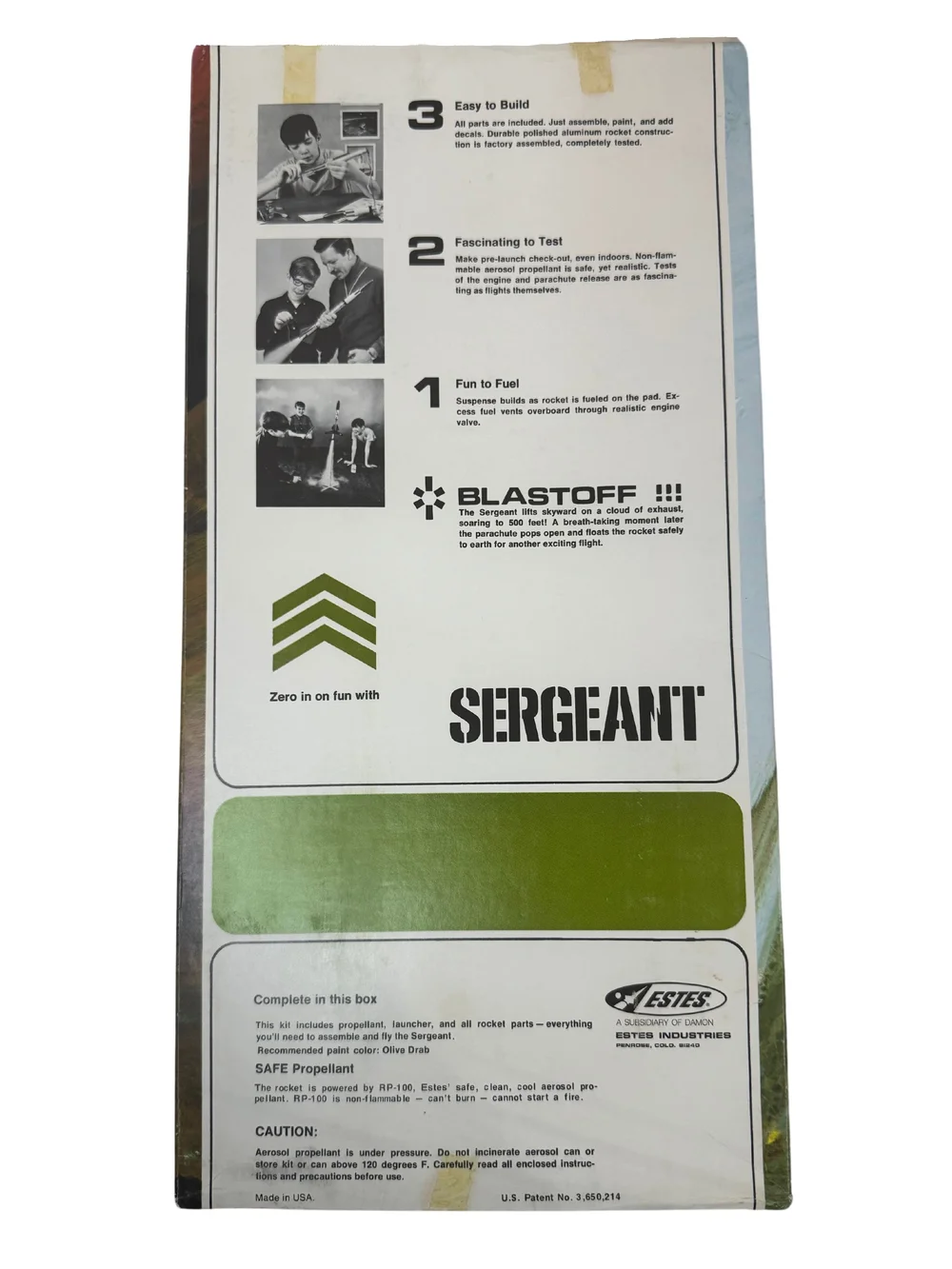 Buy Estes Sergeant Cold Power Propellant Flying Model Rocket Kit